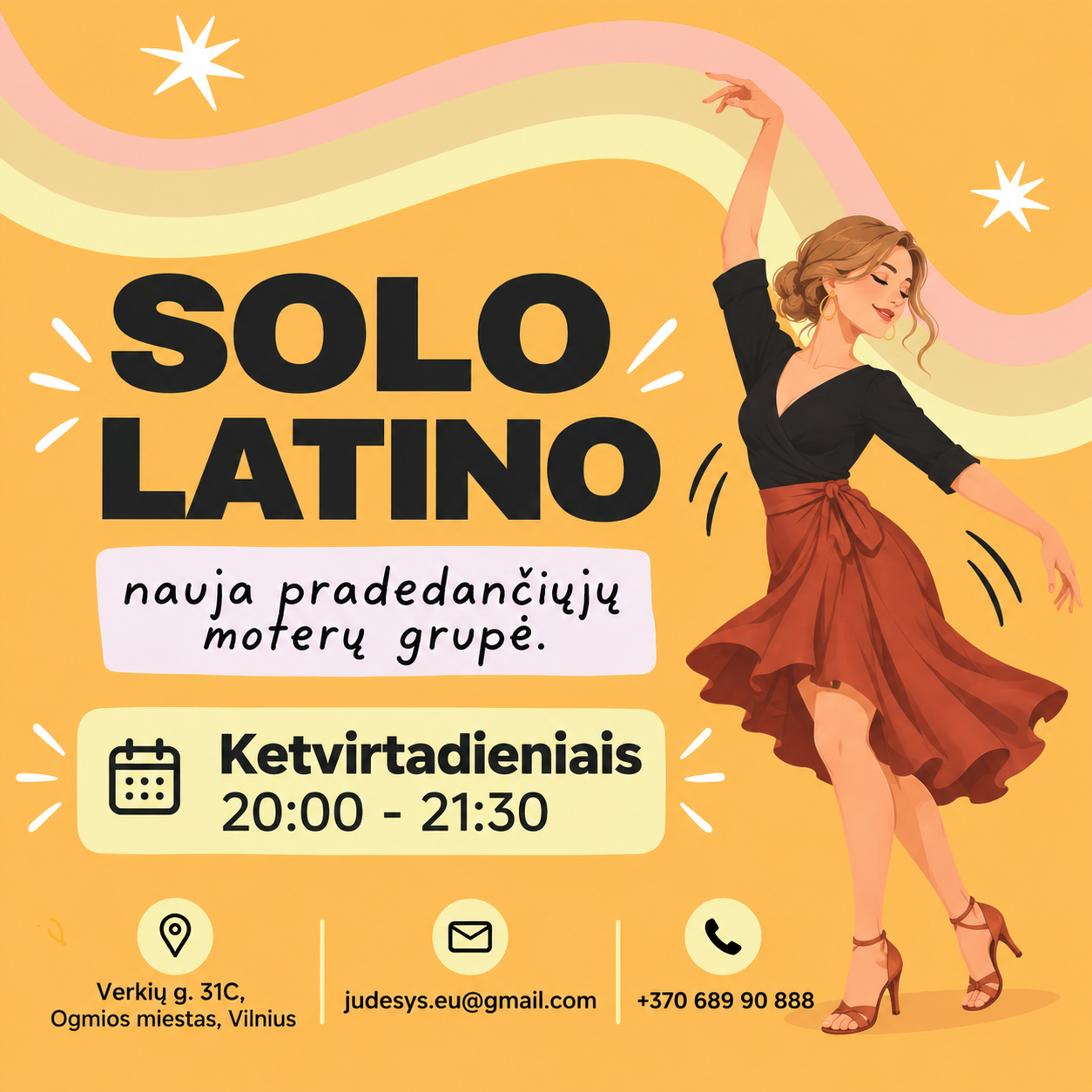 „JUDESYS“ - Nauja SOLO LATINO pradedančiųjų grupė 💃